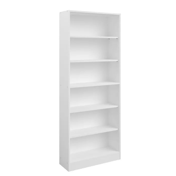 Bibliothèque 5 tablettes Blanc