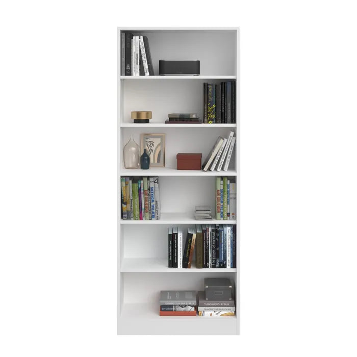 Bibliothèque 5 tablettes Blanc