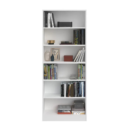 Bibliothèque 5 tablettes Blanc